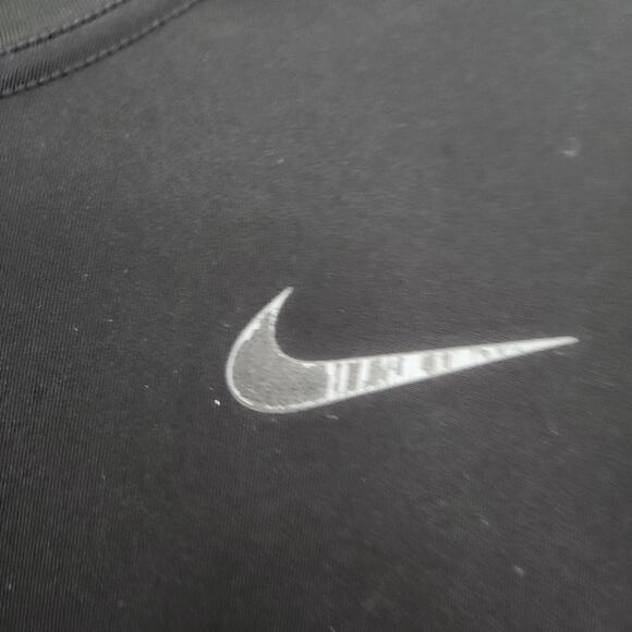 Nike Pro Fitted Short Sleeve Mens Shirt Large Black Workout Running Tee Top - Picture 5 of 5